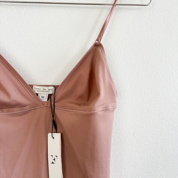 Fleur du Mal Le Stretch Micro Triangle Slip – Tan (Size XS) — NWT - Picture 3 of 5